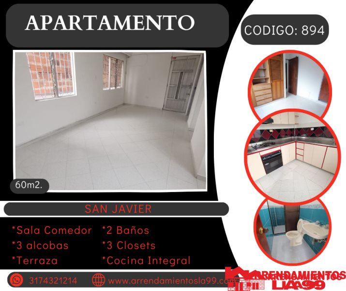 Apartamento en Arriendo en San Javier
