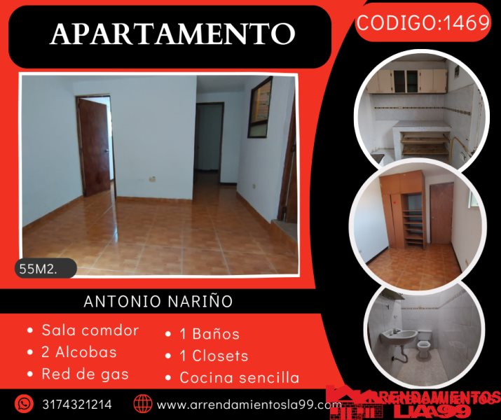 Apartamento en Arriendo en Antonio Nariño