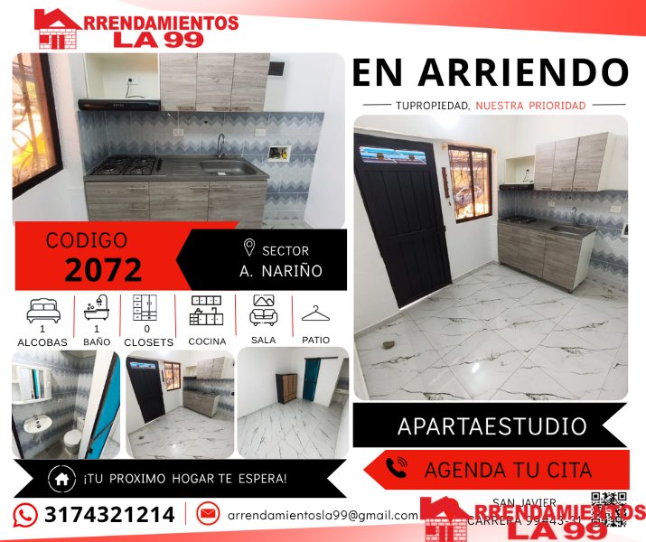Apartaestudio en Arriendo en Antonio Nariño