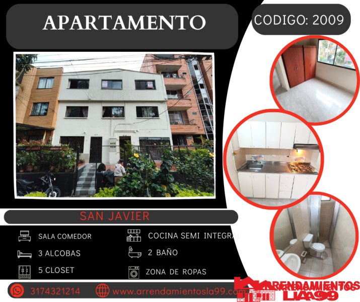 Apartamento en Arriendo en San Javier