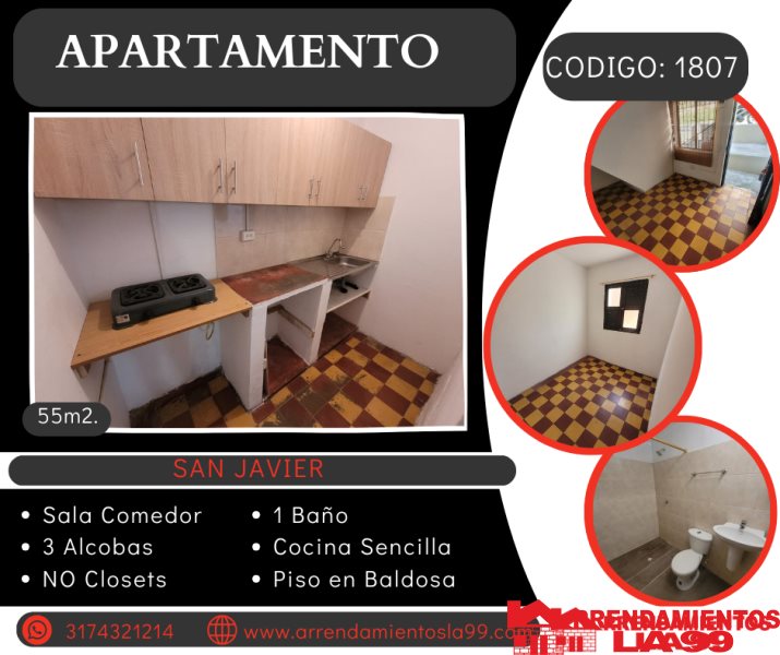 Apartamento en Arriendo en San Javier