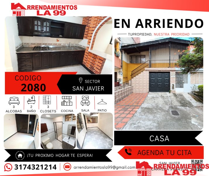 Casa en Arriendo en San Javier
