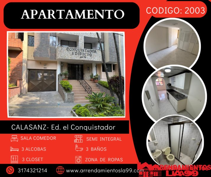 Apartamento en Arriendo en Calasanz