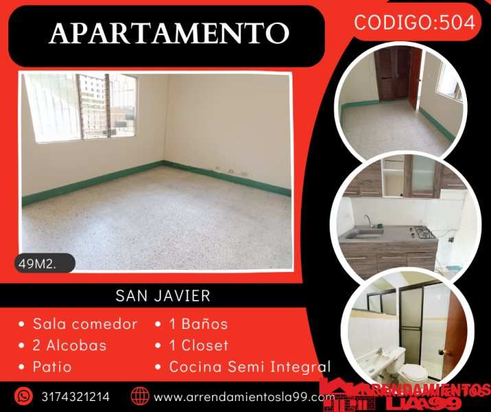 Apartamento en Arriendo en San Javier