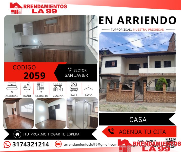 Casa en Arriendo en San Javier