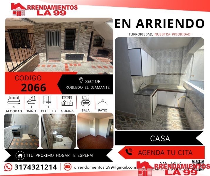 Casa en Arriendo en Robledo