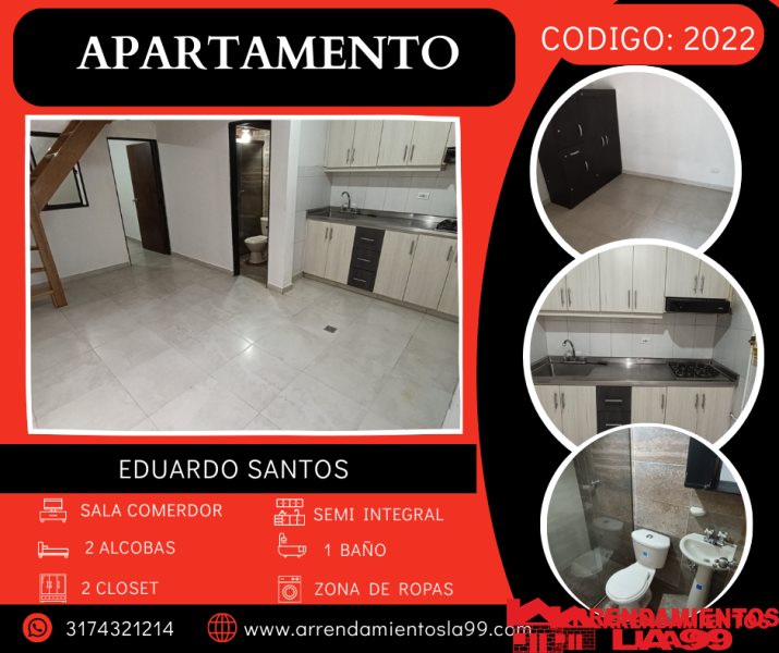 Apartamento en Arriendo en Eduardo Santos