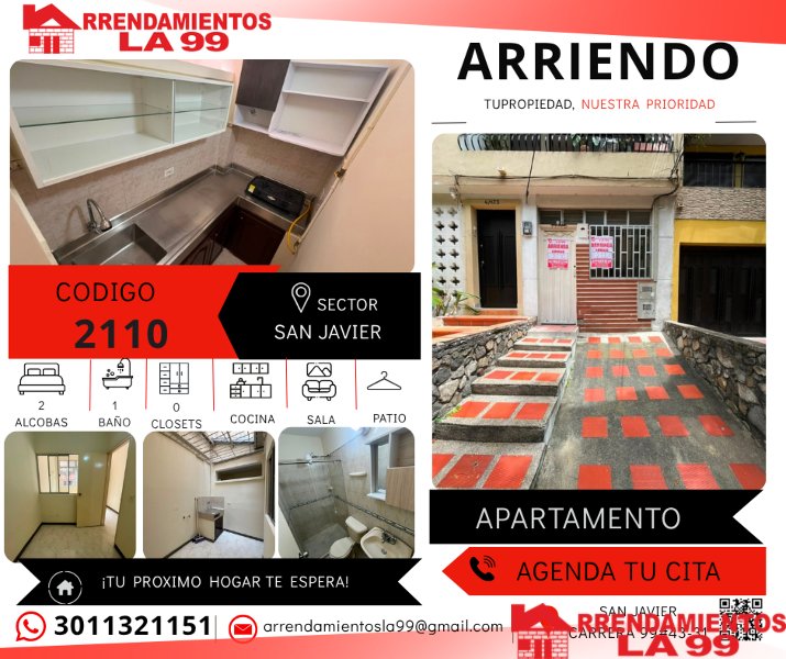 Apartamento en Arriendo en San Javier