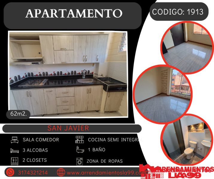 Apartamento en Arriendo en San Javier
