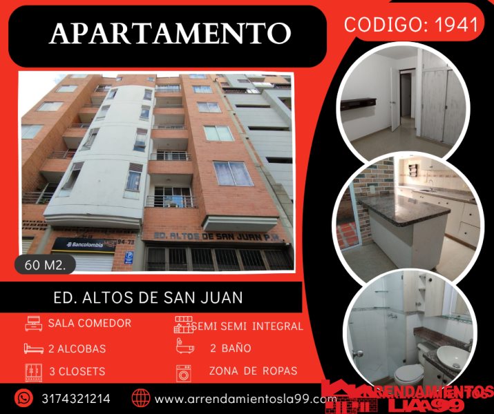 Apartamento en Arriendo en La America