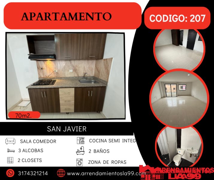 Apartamento en Arriendo en San Javier