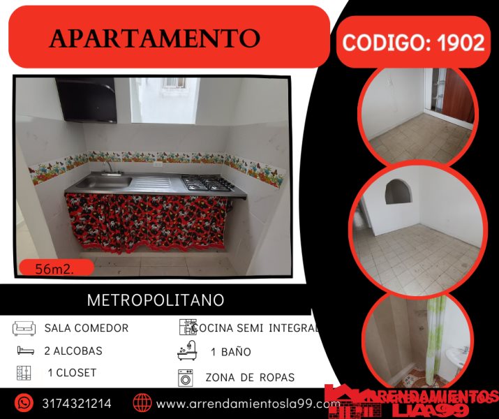 Apartamento en Arriendo en Metropolitano