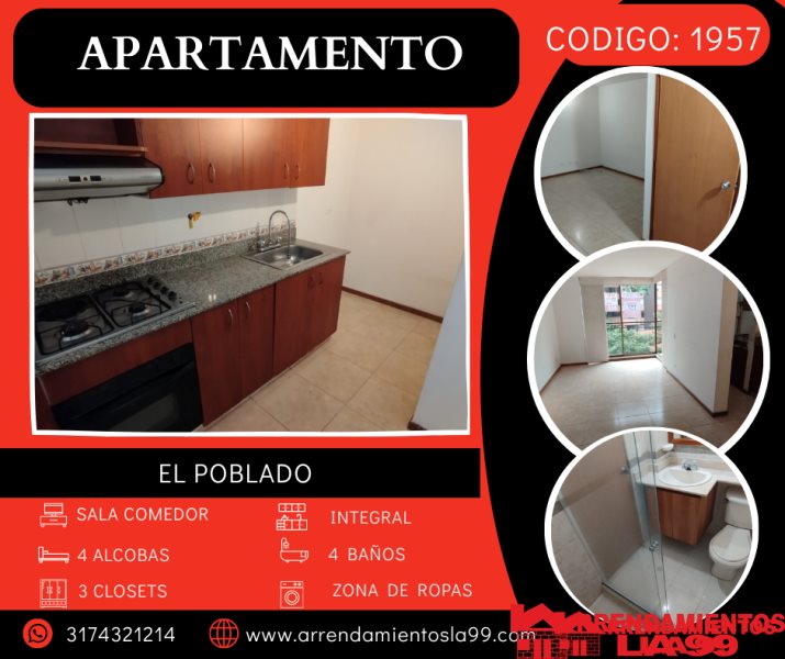 Apartamento en Ambos en El Poblado
