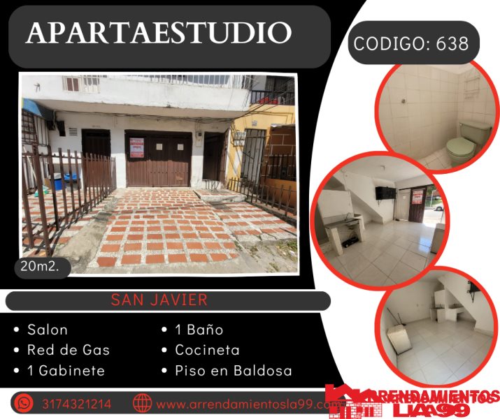 Apartaestudio en Arriendo en San Javier