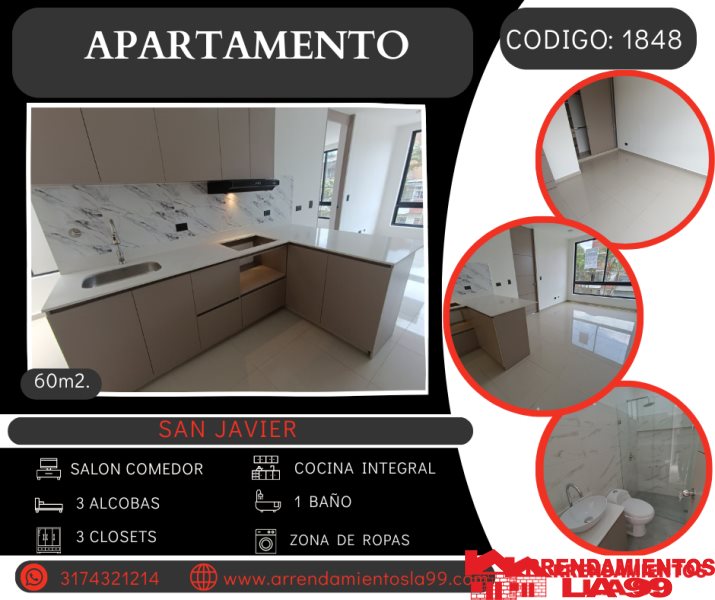 Apartamento en Arriendo en San Javier
