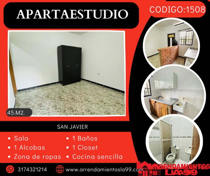 Apartaestudio en Arriendo en San Javier