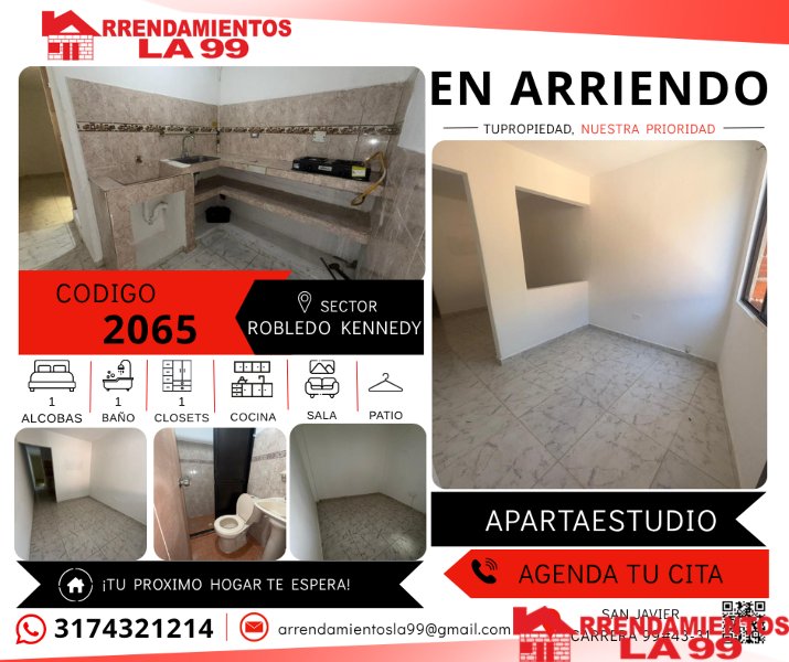 Apartaestudio en Arriendo en Robledo