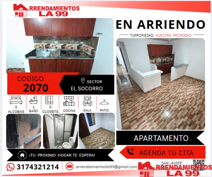 Apartamento en Arriendo en El Socorro