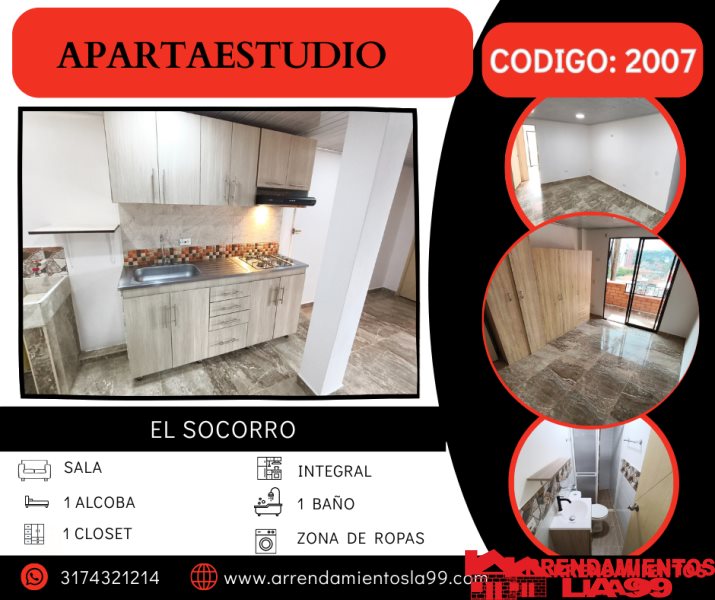 Apartaestudio en Arriendo en El Socorro
