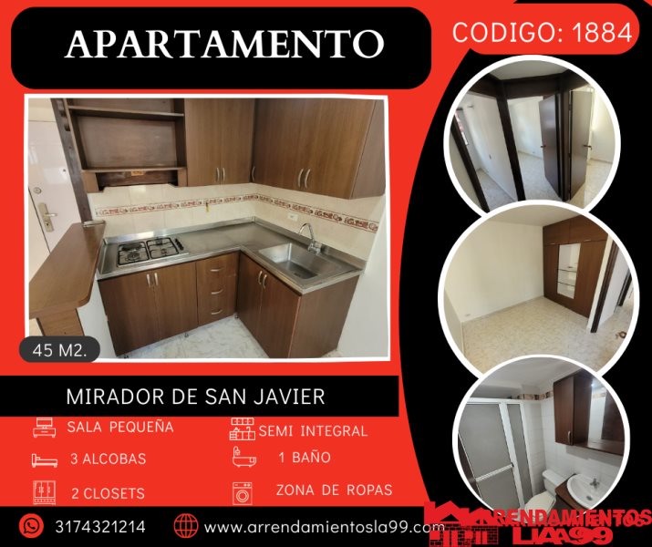 Apartamento en Arriendo en San Javier