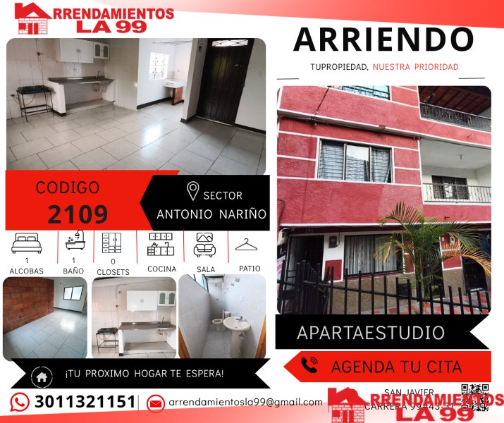 Apartaestudio en Arriendo en Antonio Nariño
