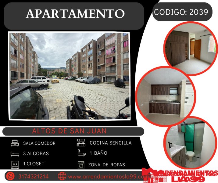Apartamento en Arriendo en San Javier
