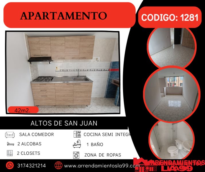 Apartamento en Arriendo en San Javier
