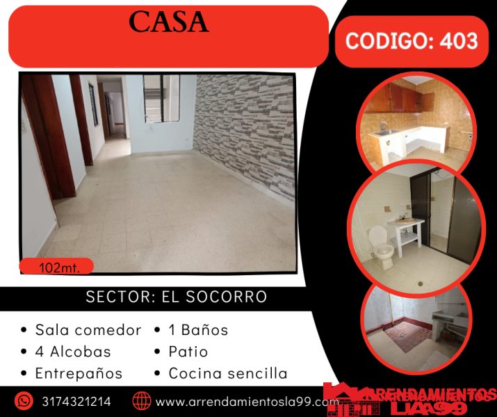 Casa en Venta en El Socorro