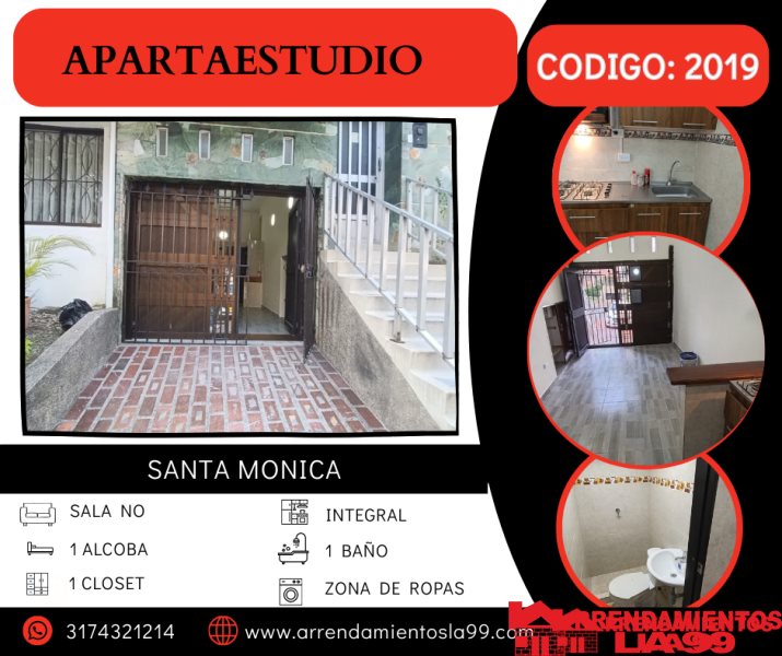 Apartaestudio en Arriendo en Santa Monica