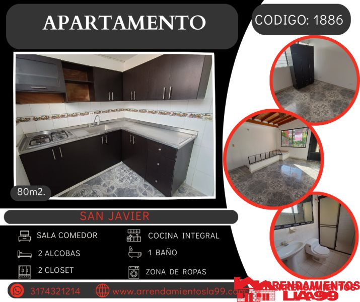 Apartamento en Arriendo en San Javier