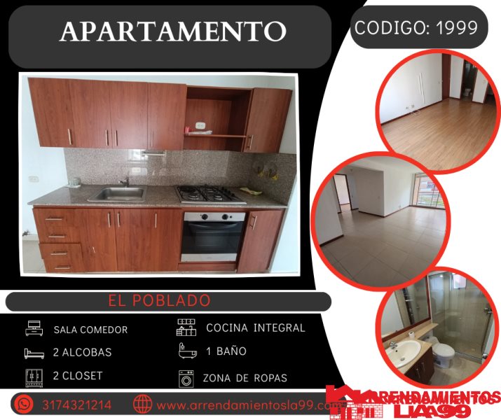 Apartamento en Arriendo en El Poblado