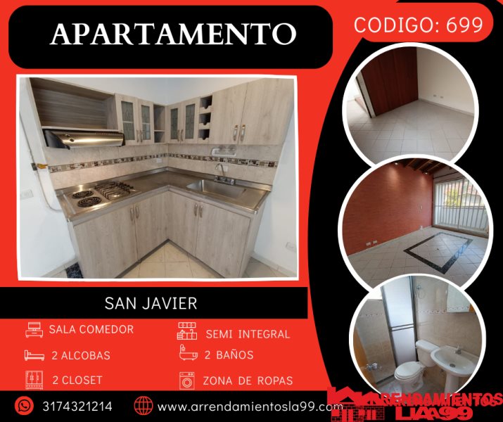Apartamento en Arriendo en San Javier