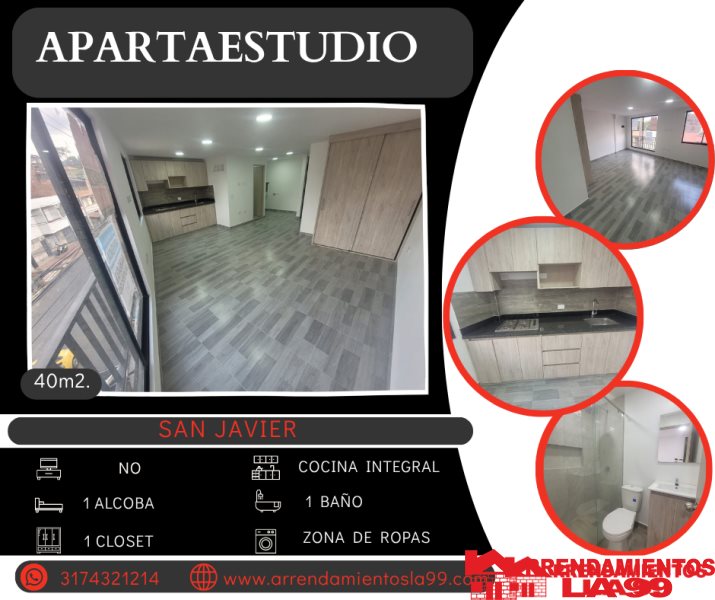 Apartaestudio en Arriendo en San Javier