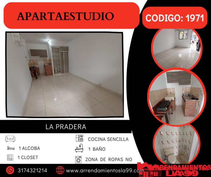 Apartaestudio en Arriendo en La Pradera
