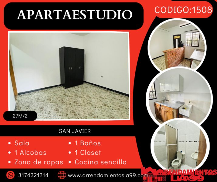 Apartaestudio en Arriendo en San Javier