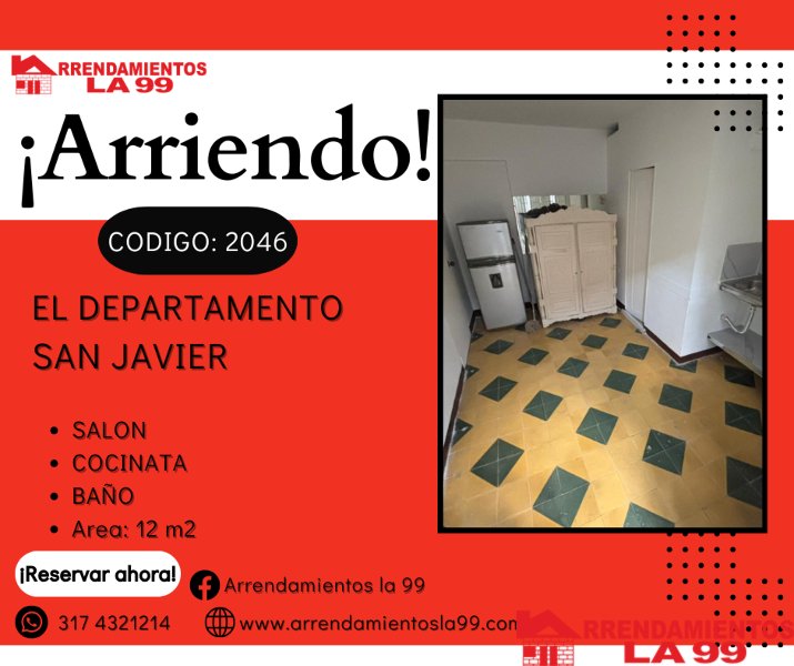 Apartaestudio en Arriendo en San Javier