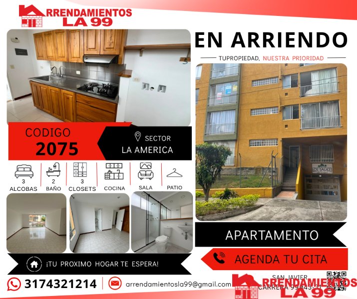 Apartamento en Arriendo en La America