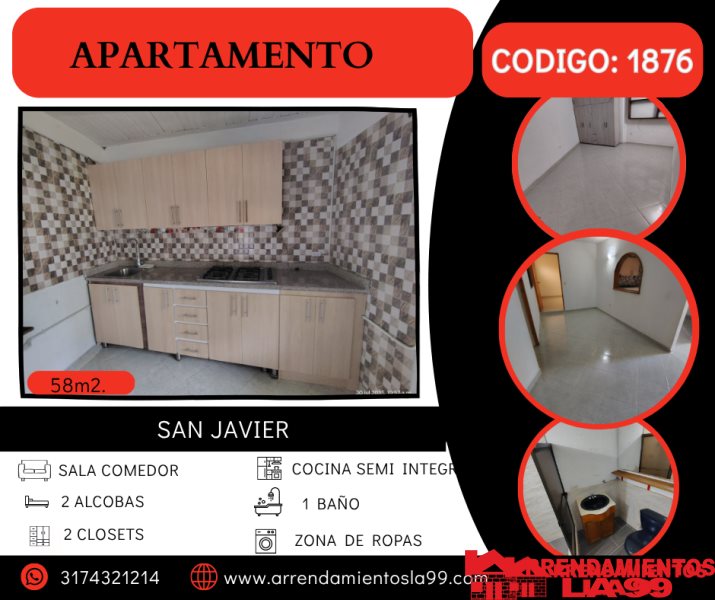 Apartamento en Arriendo en San Javier