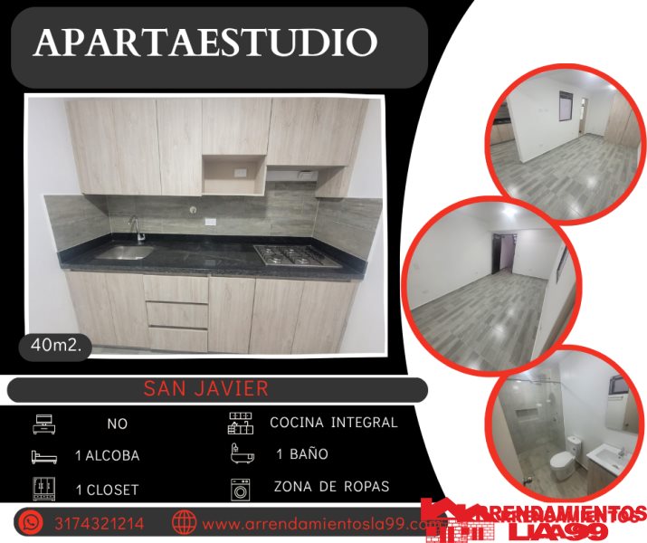 Apartaestudio en Arriendo en San Javier