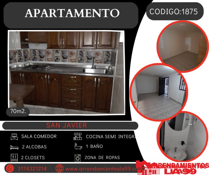 Apartamento en Arriendo en San Javier