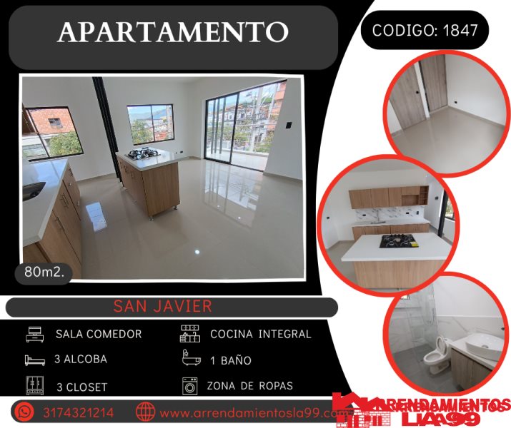 Apartamento en Arriendo en San Javier
