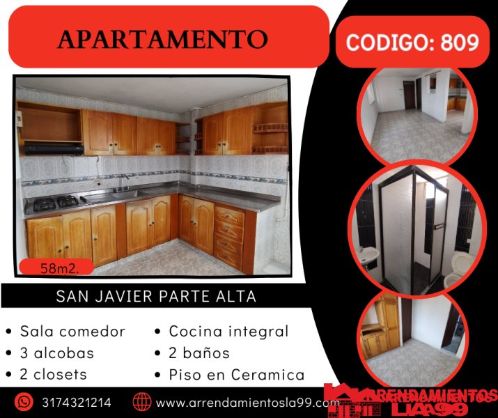 Apartamento en Arriendo en San Javier