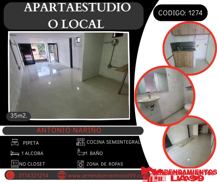 Apartamento en Arriendo en Antonio Nariño